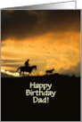 Father Dad Happy Birthday Country Western Cowboy Custom Front card