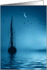 Congratulations Retiring Sailboat and Moon Smooth Sailing card