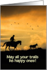 Congratulations Retirement Country Western Cowboy Custom Text card