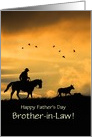 Brother in Law Fathers Day with Country Western Cowboy Customizable card