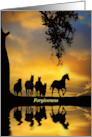 Apology Please Forgive me Spiritual with Horses and Water card