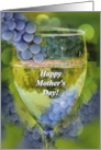Happy Mothers Day Wine Glass and Grapes Humor card