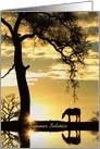 Summer Solstice Mid Summers Eve Custom Horse Sun and Oak Tree card