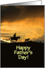 Fathers Day From Across the Miles Country Western Cowboy Custom Text card