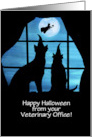 Halloween Greetings From Veterinary Vet Clinic Office Custom Cover card