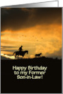 Ex Son In Law Happy Birthday Country Western Cowboy Customizable card