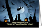 Future Daughter in Law Happy Halloween with Cute Animals Custom card