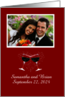 Wedding Congratulations Custom Photo and Name Card Toasting Wine card