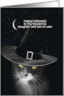 Daughter and Son in Law Cute Witch Kitten and Moon Custom card