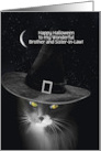 Brother and Wife Sister in Law Cute Witch Cat Happy Halloween card