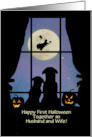 Halloween 1st as a Married Couple Husband and Wife Cute Custom Dogs card