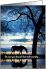 Encouragement General with Horse and Moon Beautiful Custom Text card