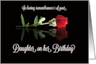 Birthday Remembrance of Daughter Singer Red Rose card