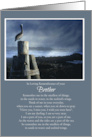 Brother Remembrance Spiritual Sea and Pelican Tribute Memorial card