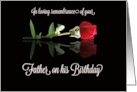 Father Memorial Remembrance on His Birthday with Rose card