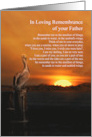 Father Sympathy with Pelican Ocean and Remembrance Poem card