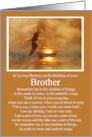 Brothers Birthday Remembrance Late Brother Spiritual with Ocean Sea card