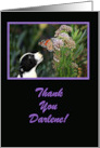 Thank You Custom Name with Cute Puppy and Butterfly You Made My Day card