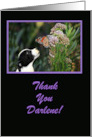 Thank You Custom Name with Cute Puppy and Butterfly You Made My Day card