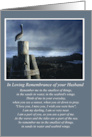 Husband Remembrance Anniversary of Death Passing Spiritual Poem card