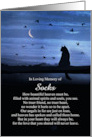 Cat Sympathy Condolences Custom Nam with Poem Cat Moon Birds card