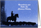 Christmas Holiday Remembrance of Your Father Country Western Custom card