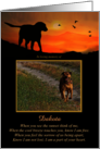 Dog Sympathy Custom Photo and Name with Poem Memorial Tribute card