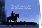 Christmas Holiday Remembrance of Son Country Western Custom card