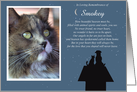 Cat Pet Sympathy Custom Photo and Name with Poem card