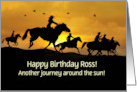 Birthday Custom Name Country Western Cowboy Horseback Riding card