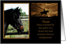 Horse Sympathy Custom Photo and Name Rider Memorial card