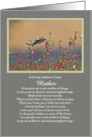 Sympathy Loss of Mother Spiritual Custom with Hummingbird and Poem card