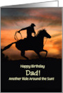 Dad Father Happy Birthday Country Western Cowboy Customizable card