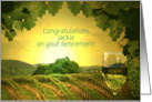 Retirement Custom Name Wine and Vineyard Humor card