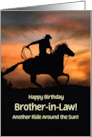 Brother in Law Happy Birthday Custom Cowboy Country Western card