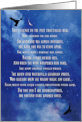 Pagan Wicca Inspired Happy Birthday with Crescent Moon Ravens Poem card
