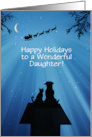 Daughter Darling Christmas Holiday Card Pet Lover Custom Cover card