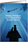 Great Niece Grandniece Christmas Holidays with Cute Dog Cat Custom card