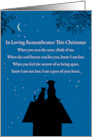 Christmas In Loving Remembrance Spiritual Poem Dog and Cat Sky card