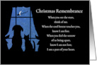 Christmas Remembrance Spiritual Poem Holiday Sympathy card