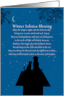 Winter Solstice Blessing Cute Dog and Cat with Poem card