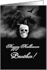 Brother Halloween Gothic with Ravens and Skull Customizable card