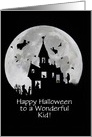 Kid Happy Halloween with Haunted Mansion Witches Cats and More Custom card