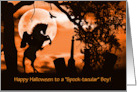 Happy Halloween Young Boy Kid Spooky Fun Headless Horseman Custom card