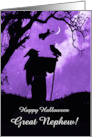 Great Nephew Grandnephew Halloween Warlock and Witch Custom card