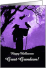 Great Grandson Magician and Witch with Magical Animals Fantasy Custom card