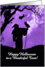 Halloween for Teenager Mystic Warlock and Witch a Bit Goth Custom card