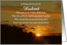 Husband Remembrance on Anniversary of Passing Death Customize card