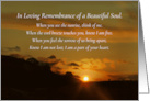 Anniversary of Death Remembrance with Sunrise and Poem card