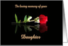 Daughter Remembrance on Anniversary of Death Custom Cover with Rose card